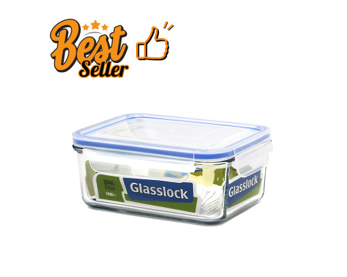 Glasslock Classic Tempered Glass 180ml Rectangle Glass Container